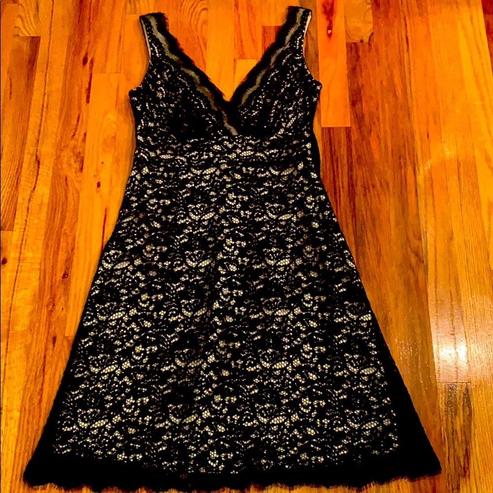 White House | Black Market Lace Overlay Dress